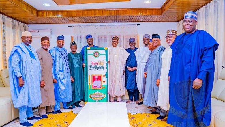 BUHARI HOSTS FORMER CABINET MEMBERS IN COUNTRY HOME