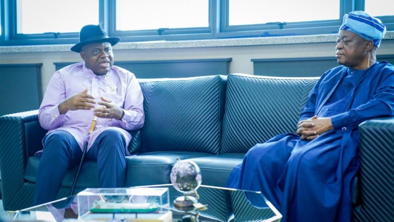 GOV DOUYE DIRI MEETS OYETOLA, EXPLORE AREAS OF COLLABORATION, PARTNERSHIP