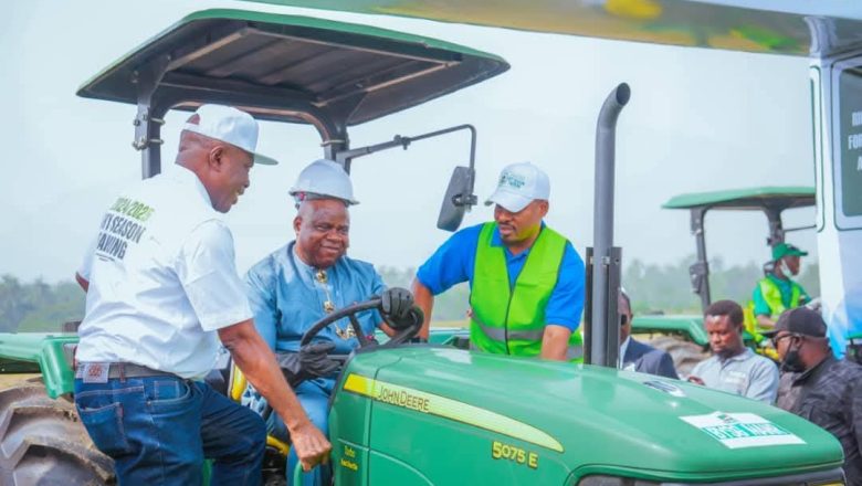 GOV DOUYE DIRI GOES TO FARM  … takes possession of 4 rice mills from South Korea