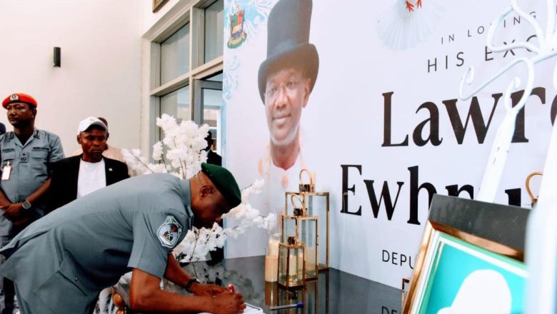 Late Bayelsa Dep Gov: Customs CG, Remi Tinubu visit Gov Diri